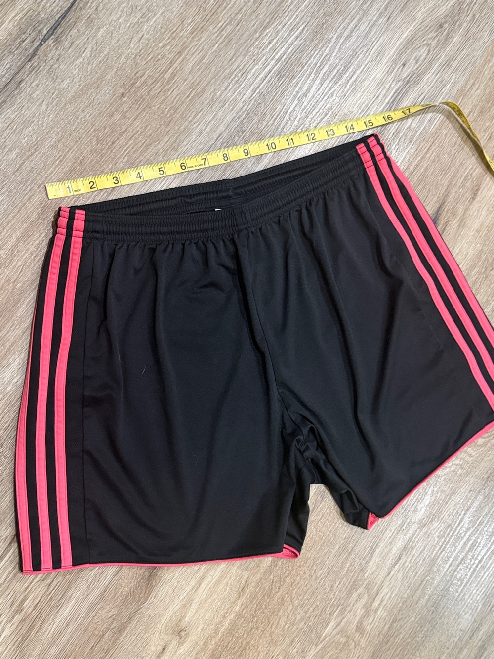 adidas Black Shorts with Pink Side Stripes - Picture 6 of 10